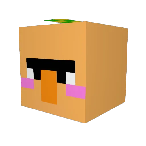 k2dope Minecraft avatar head, 3D render
