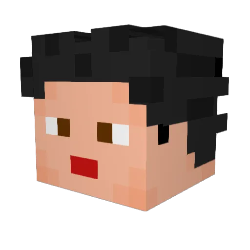 k3_hkkmr Minecraft avatar head, 3D render
