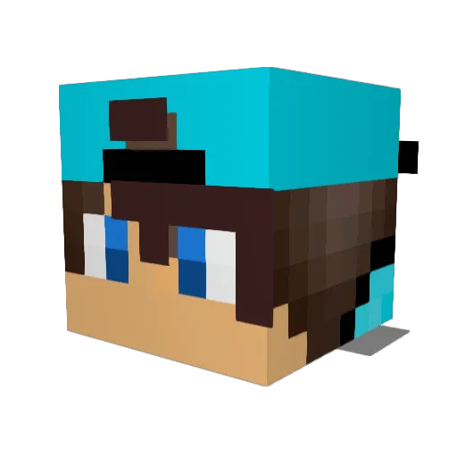 k3firs Minecraft avatar head, 3D render