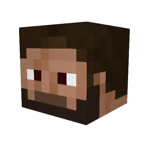 k3ksik Minecraft avatar head, 3D render