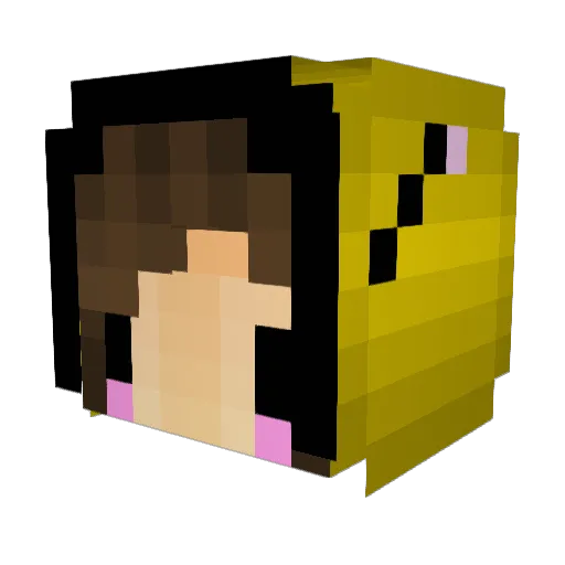 k3kzii Minecraft avatar head, 3D render
