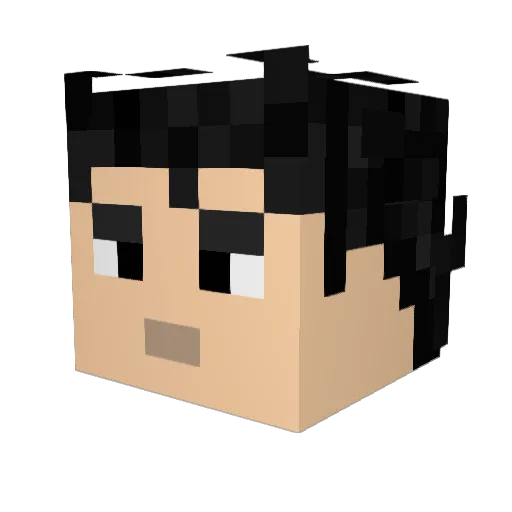 k3t4t Minecraft avatar head, 3D render