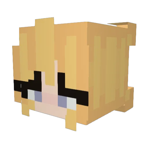 k3vvy Minecraft avatar head, 3D render