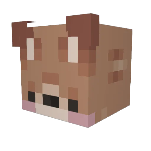 k3wl Minecraft avatar head, 3D render