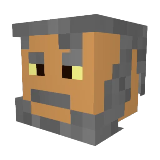 k41184 Minecraft avatar head, 3D render