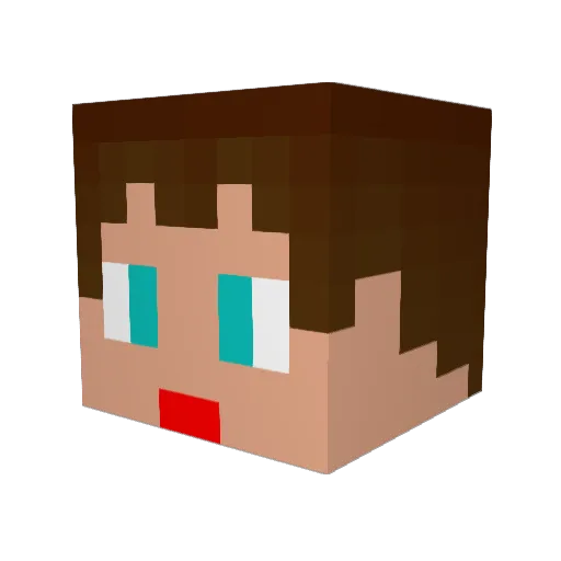 k4gou Minecraft avatar head, 3D render