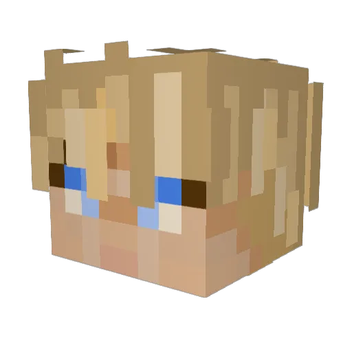 k4j0 Minecraft avatar head, 3D render