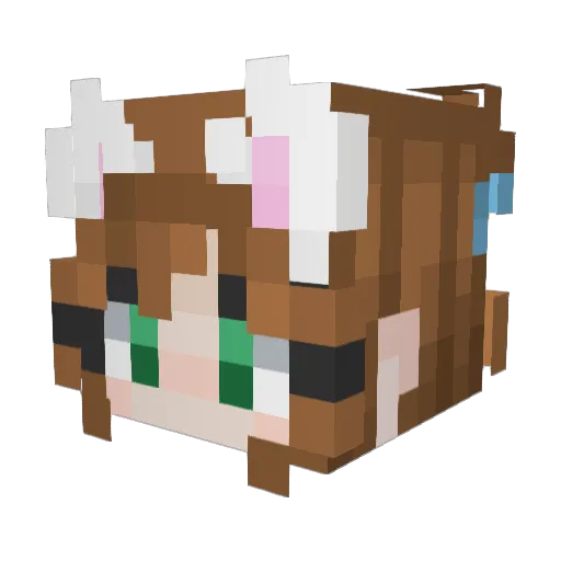 k4milkaa Minecraft avatar head, 3D render