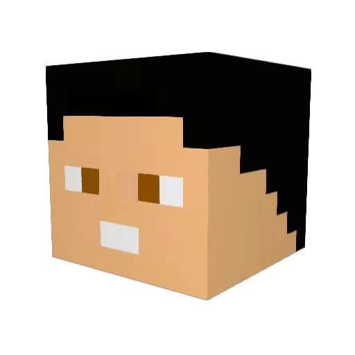 k4min Minecraft avatar head, 3D render