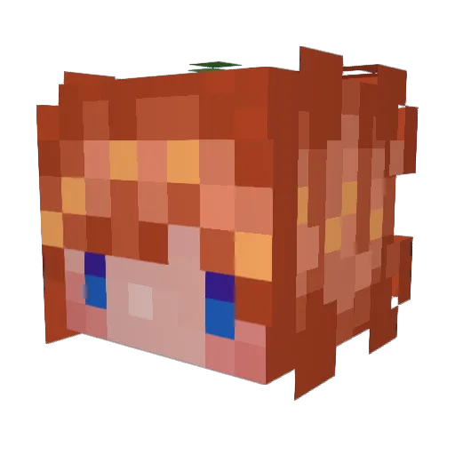 k4zum1_ Minecraft avatar head, 3D render