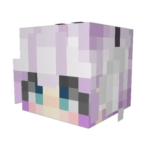 k666yla Minecraft avatar head, 3D render