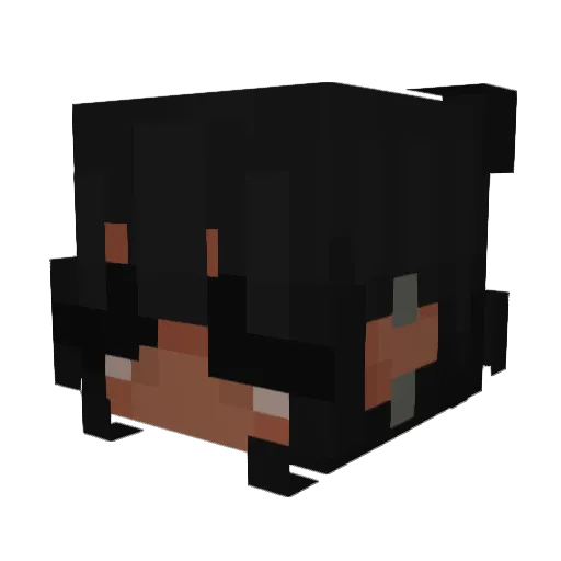 k6tty Minecraft avatar head, 3D render
