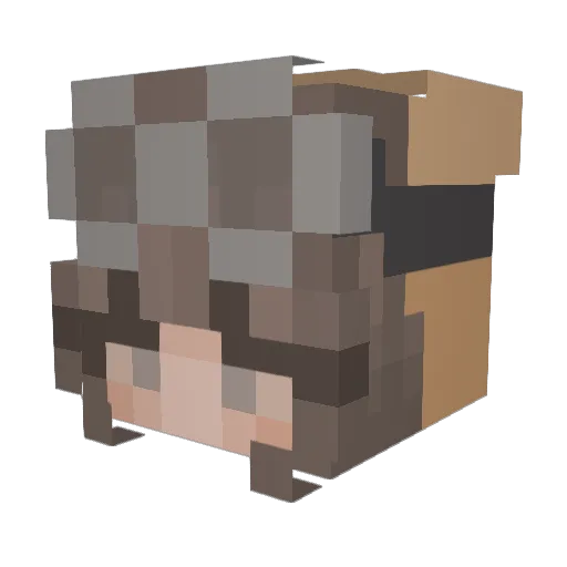 k7mly Minecraft avatar head, 3D render