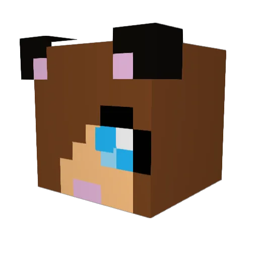 k8angel Minecraft avatar head, 3D render