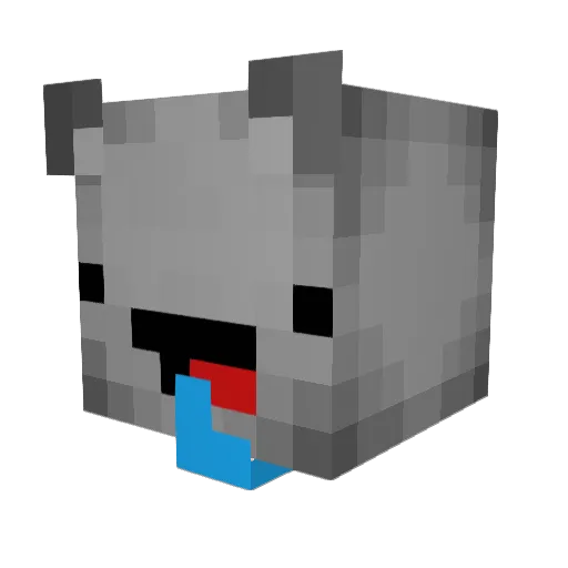 kAashee Minecraft avatar head, 3D render