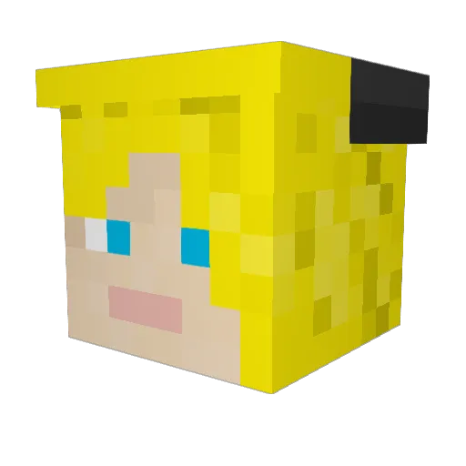 kAc3h Minecraft avatar head, 3D render