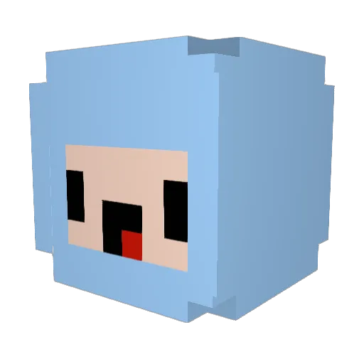 kAylefighting Minecraft avatar head, 3D render