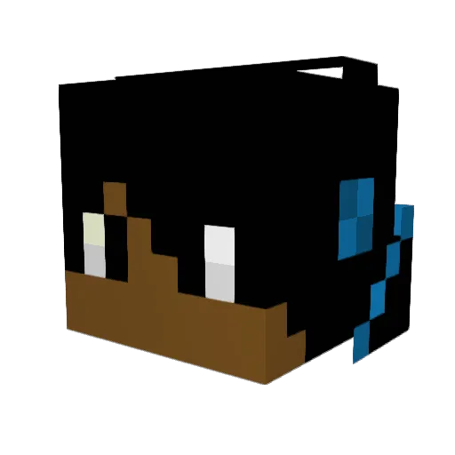 kDEEZ12 Minecraft avatar head, 3D render