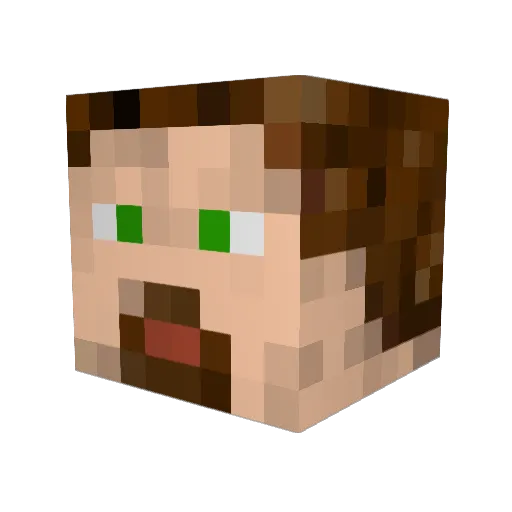 kFox233 Minecraft avatar head, 3D render