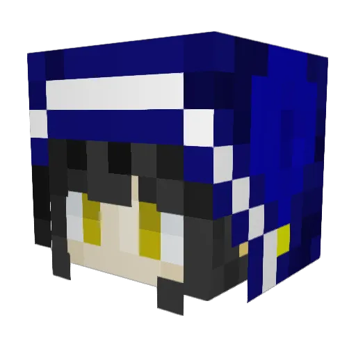 kJun_24 Minecraft avatar head, 3D render
