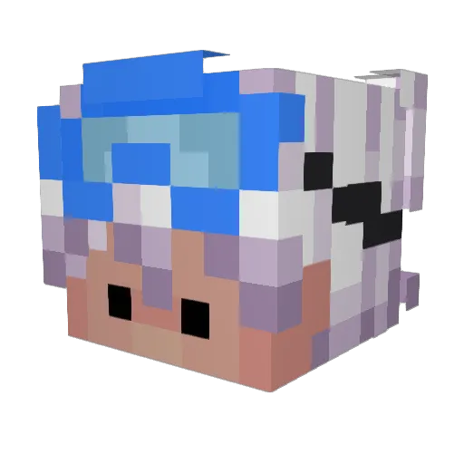 kKailozz Minecraft avatar head, 3D render