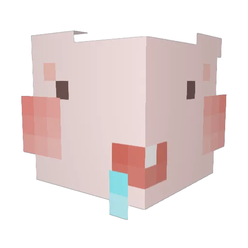 kN101 Minecraft avatar head, 3D render