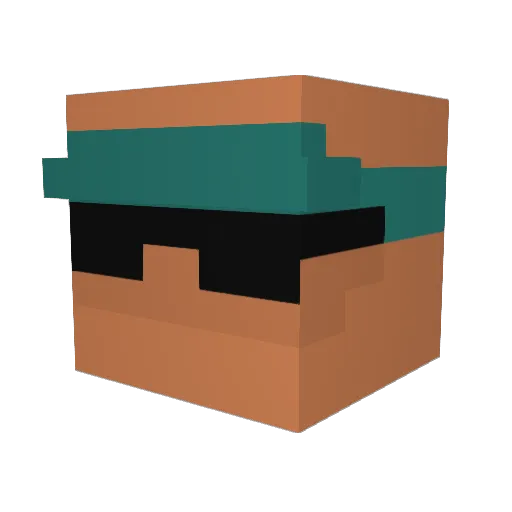 kRistaLeiRo Minecraft avatar head, 3D render