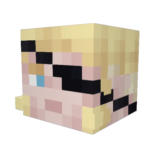 kXsan Minecraft avatar head, 3D render