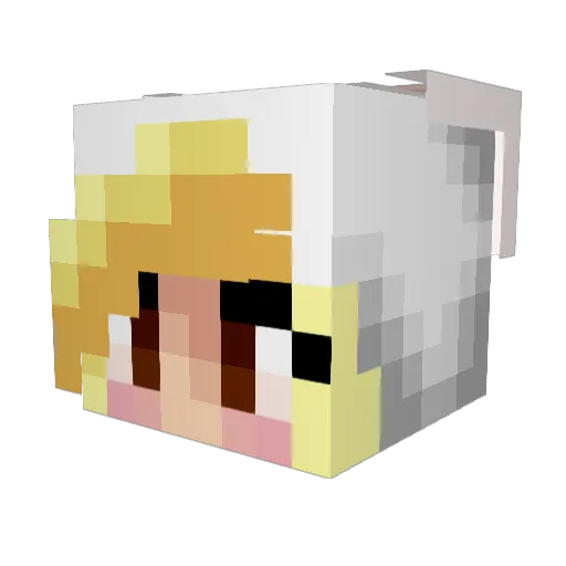 k_007 Minecraft avatar head, 3D render