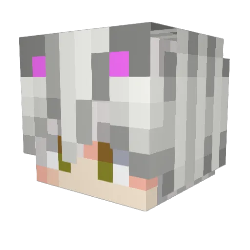 k_Chiky Minecraft avatar head, 3D render