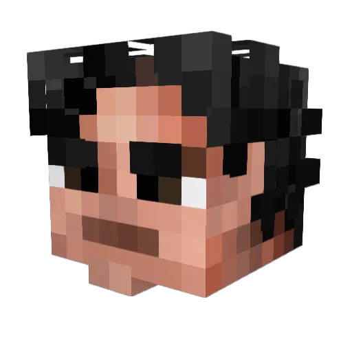 k_bav Minecraft avatar head, 3D render