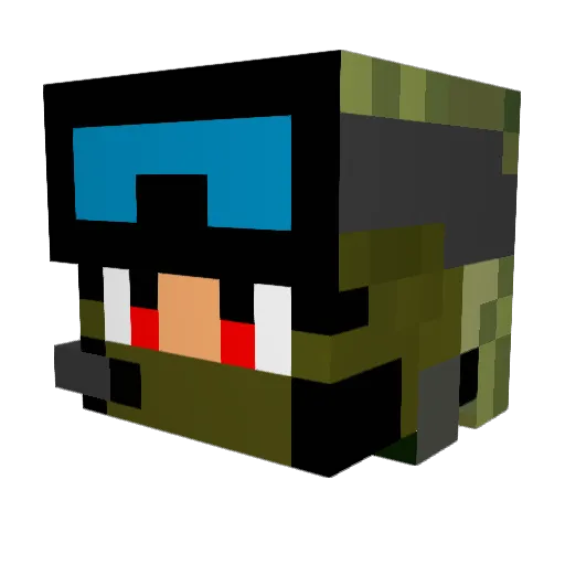 k_dog60 Minecraft avatar head, 3D render