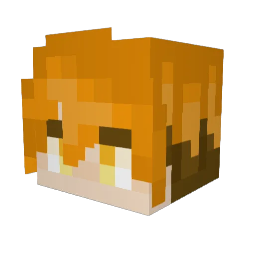 k_eev Minecraft avatar head, 3D render