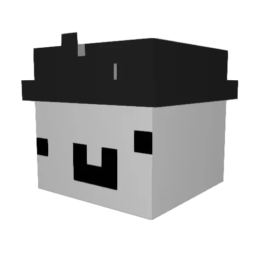 k_enji Minecraft avatar head, 3D render
