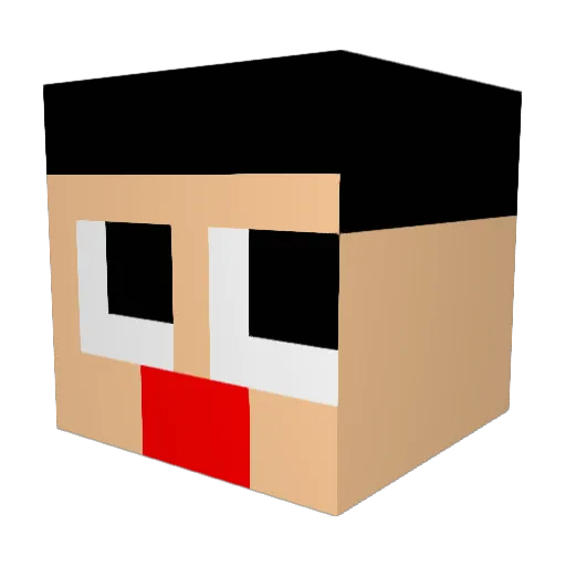 k_kaito_ Minecraft avatar head, 3D render