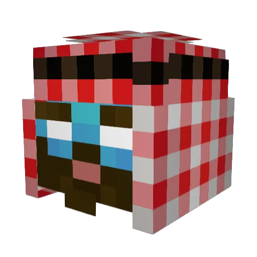 k_ld Minecraft avatar head, 3D render