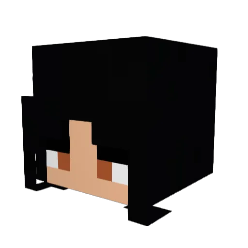 k_llie Minecraft avatar head, 3D render