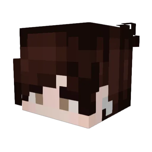 k_qyomi Minecraft avatar head, 3D render