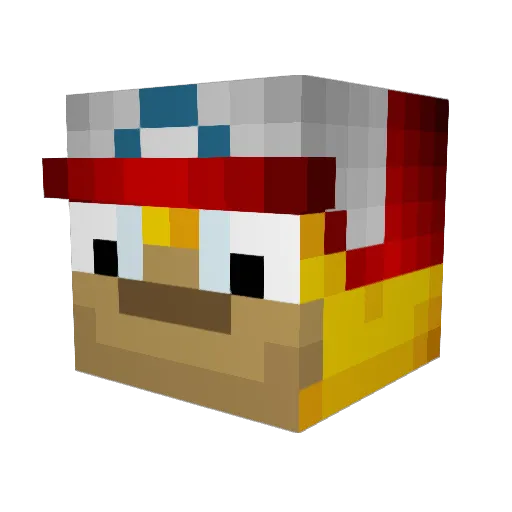 k_rla Minecraft avatar head, 3D render