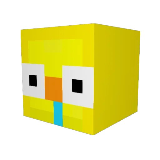 k_t_mine Minecraft avatar head, 3D render