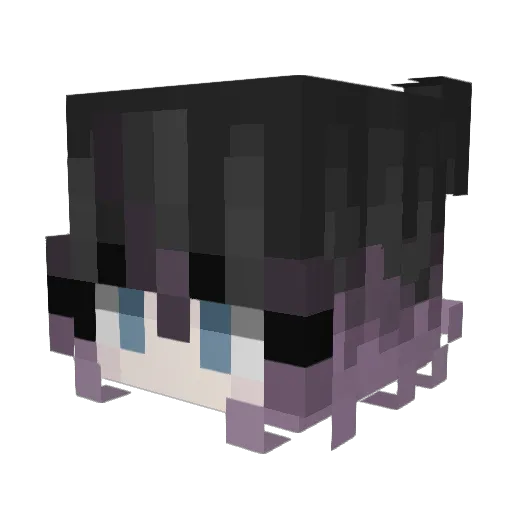k_tten Minecraft avatar head, 3D render