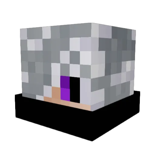 k_x0 Minecraft avatar head, 3D render