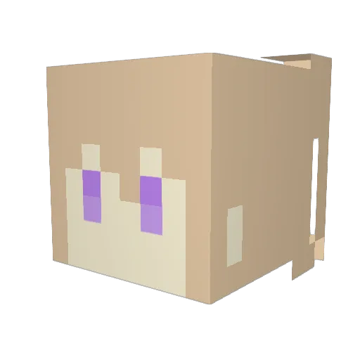k_yuma_0614 Minecraft avatar head, 3D render