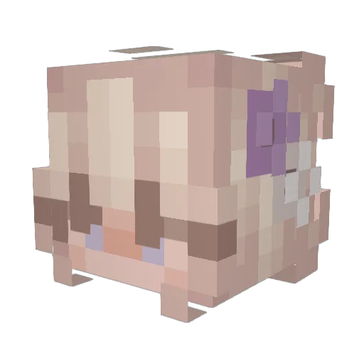 k_zki Minecraft avatar head, 3D render