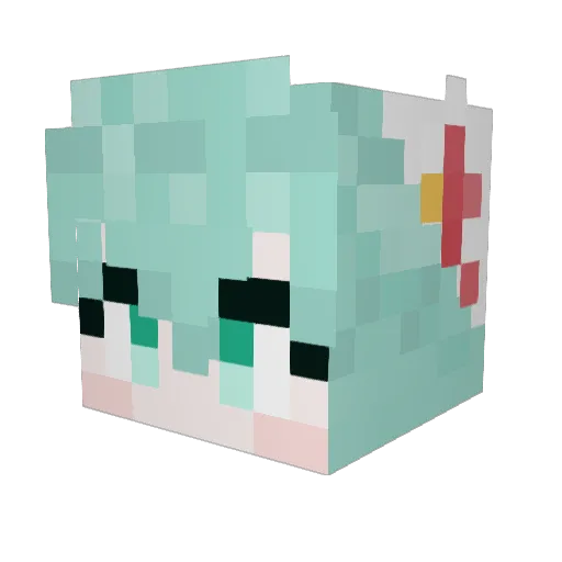 kaaami Minecraft avatar head, 3D render