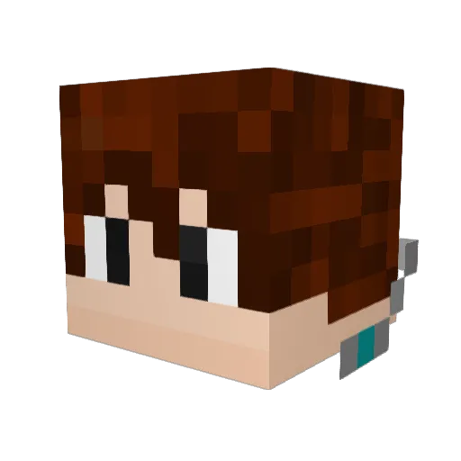 kaaire Minecraft avatar head, 3D render
