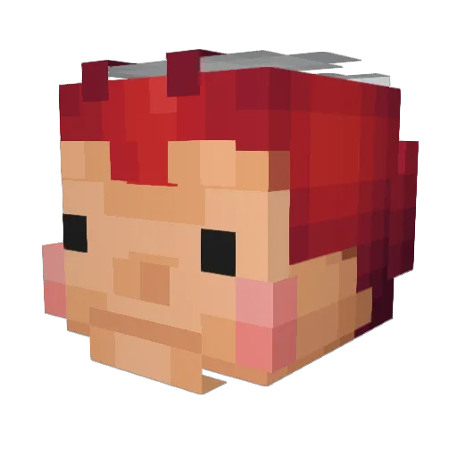 kaalliii Minecraft avatar head, 3D render