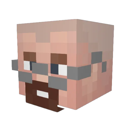 kaanito Minecraft avatar head, 3D render
