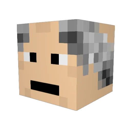 kaarewilloch Minecraft avatar head, 3D render