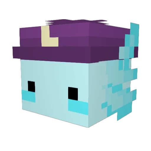 kaarte Minecraft avatar head, 3D render